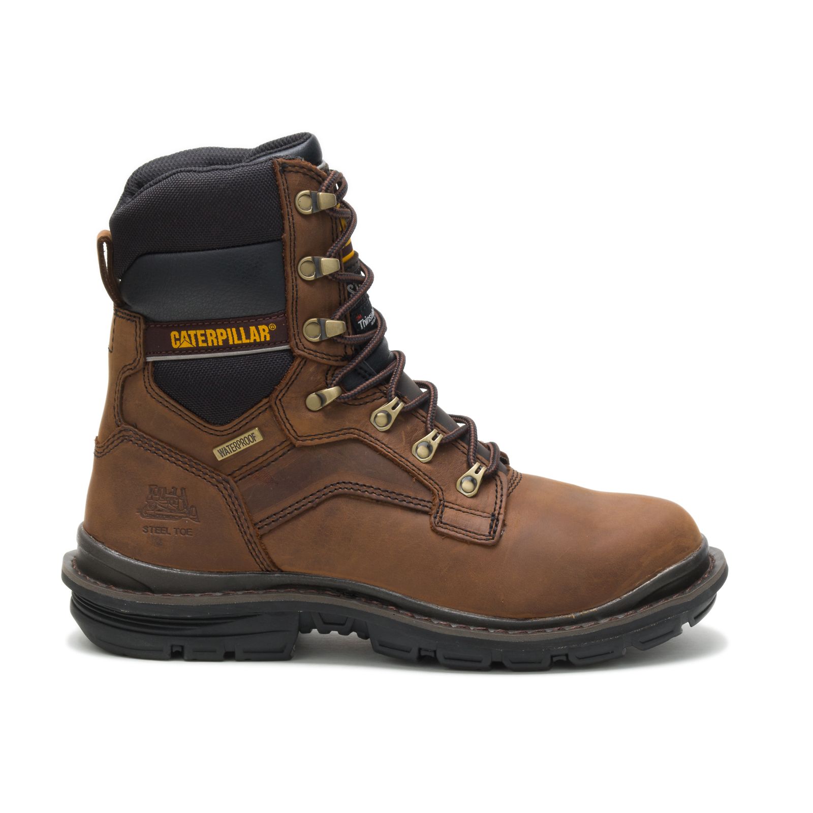 Caterpillar Boots South Africa - Cat Men's Flexion Generator 8" Waterproof Thinsulate™ Steel Toe Steel Toe Boots Dark Brown TD9280134